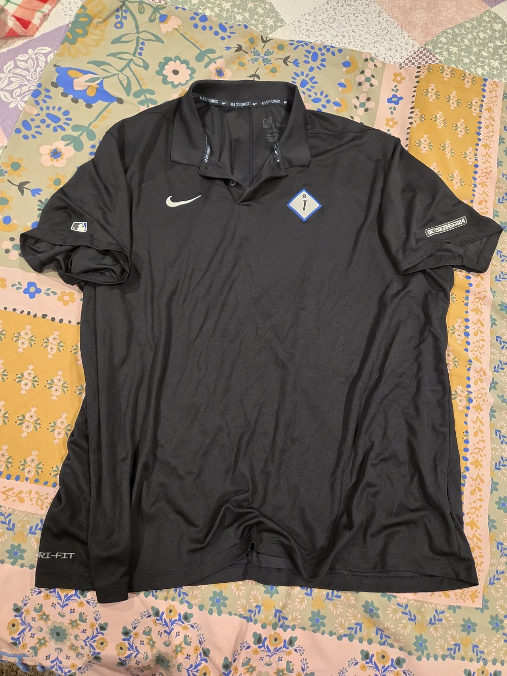 Nike Detroit Tigers Men’s Black Dri-FIT Polo Shirt